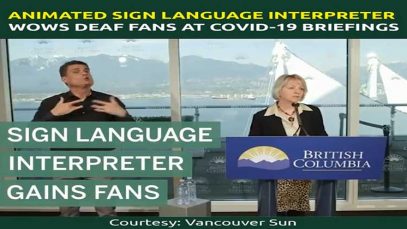 Animated Sign Language Interpreter Wows Deaf Fans At COVID-19 Briefings