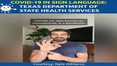 COVID-19 in Sign Language: Texas Department of State Health Services