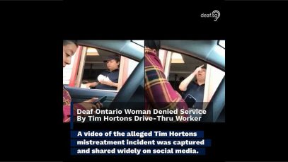 Deaf Ontario Woman Denied Service By Tim Hortons Drive-Thru Worker