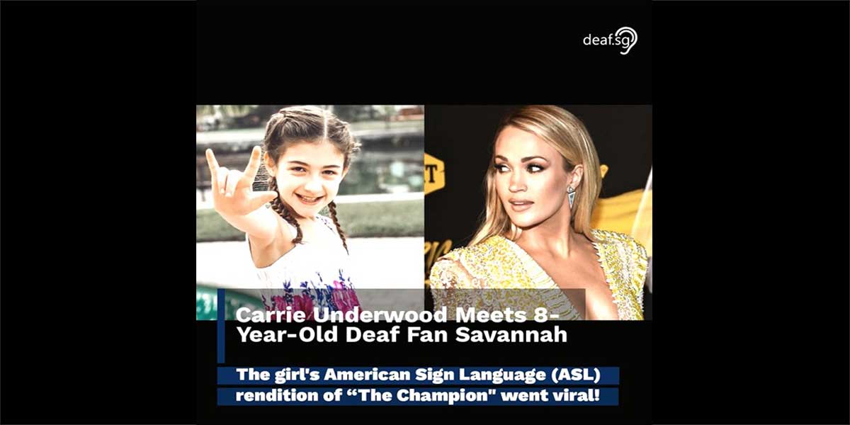 Carrie Underwood Meets A Deaf Fan Savannah Who Signs The Champion