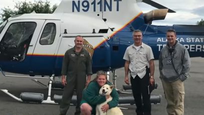 Hero Husky Rescues Deaf Hiker Who Falls 700-Feet Down Snowy Mountain