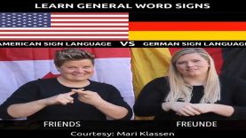 Learn General Word Signs in American Sign Language Vs German Sign Language