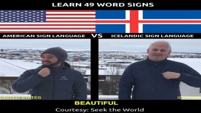 Learn More Than 40 Word Signs in American Sign Language Vs Icelandic Sign Language