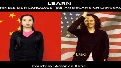 Learn Some Signs in Chinese Sign Language vs American Sign Language