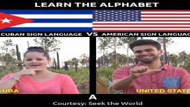 Learn The Alphabet in Cuban Sign Language Vs American Sign Language