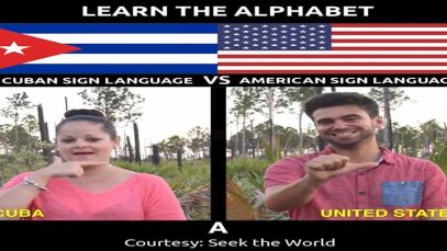 Learn The Alphabet in Cuban Sign Language Vs American Sign Language