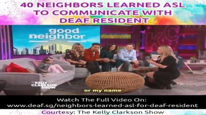 Neighbors to Learn American Sign Language (ASL) for deaf resident Samantha