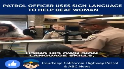 Police Officer Uses Sign Language & His Own Cash to Help A Deaf Woman