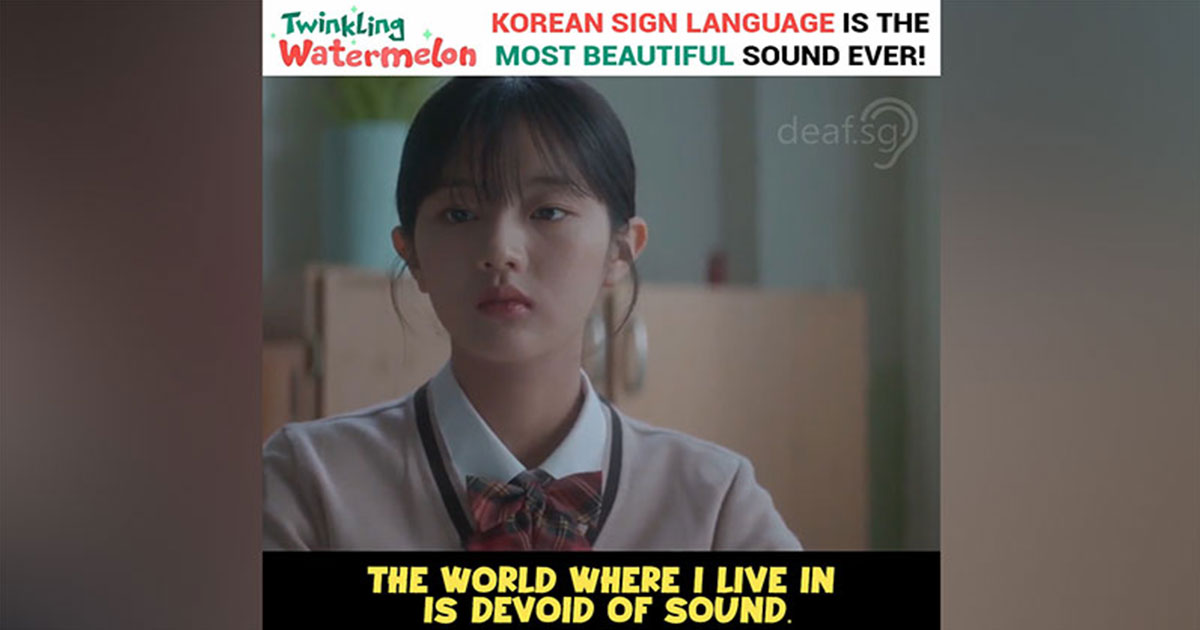 Twinkling Watermelon Korean Sign Language Is The Most Beautiful Sound.
