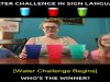 Water Challenge Game in Sign Language